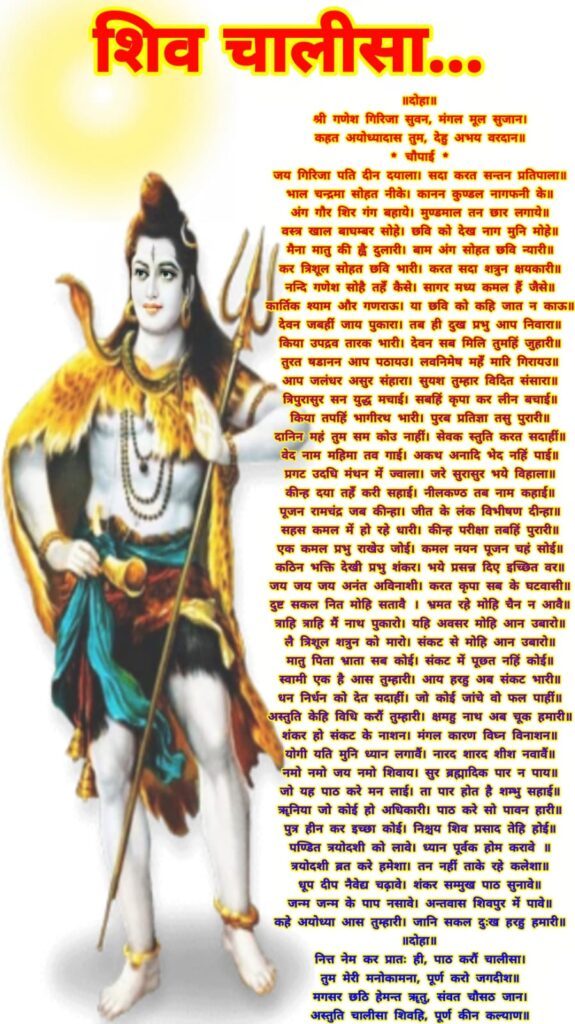 Shiv Chalisa in Hindi Lyrics Image 